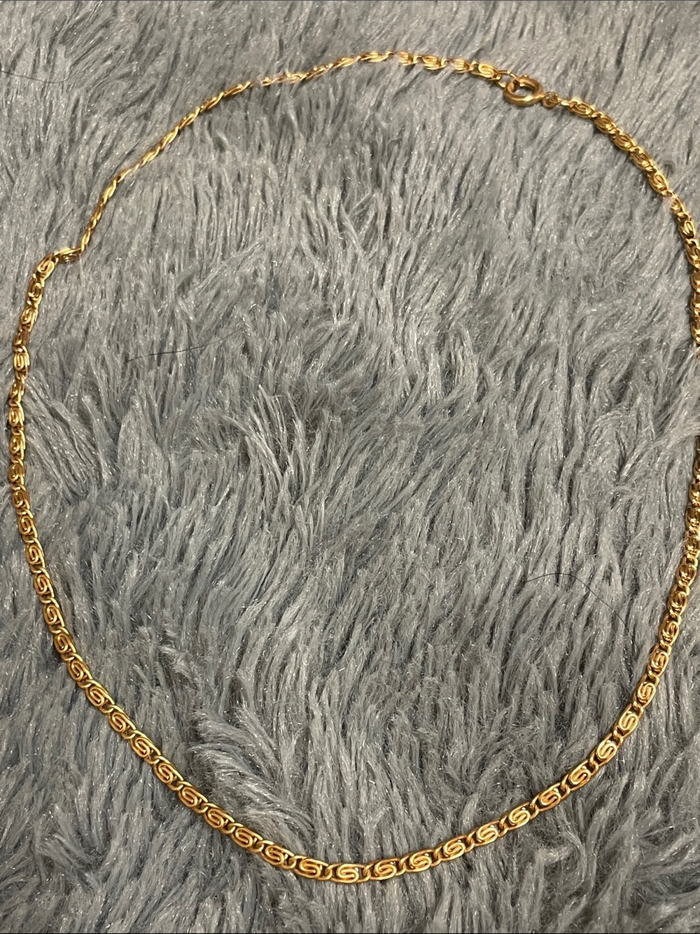Vintage Gold Twist Link Necklace - Women Jewelry